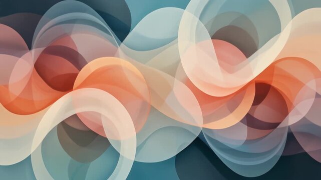 Abstract Smooth Waves Swirls Background, Gradient Colors, Modern Design