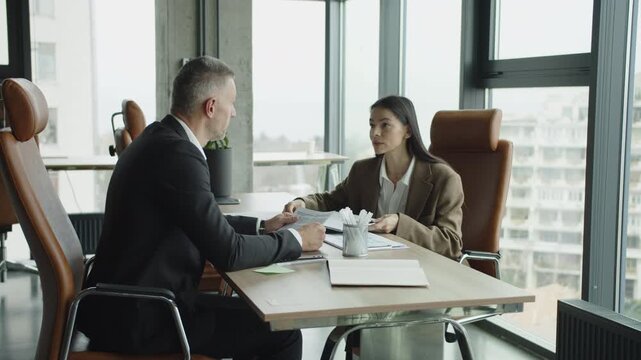 Cooperation for success. Coworker office colleague. Boss and employee. Colleague experts. Businesspeople together meeting in office. Businesspeople working on business project. Collaborating project