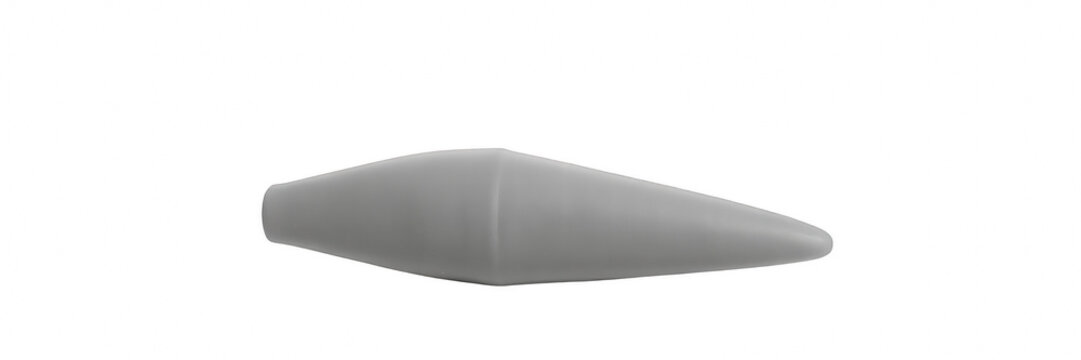 Abstract grey spindle shape on black background