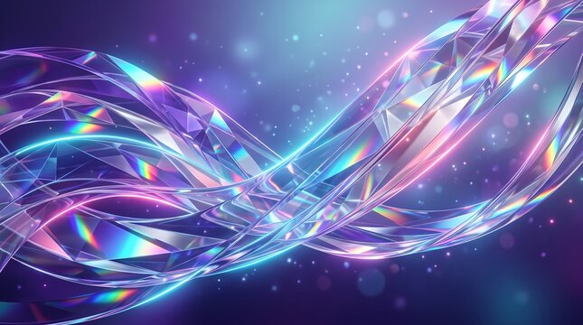 Ethereal light trails in a cosmic dance of colors