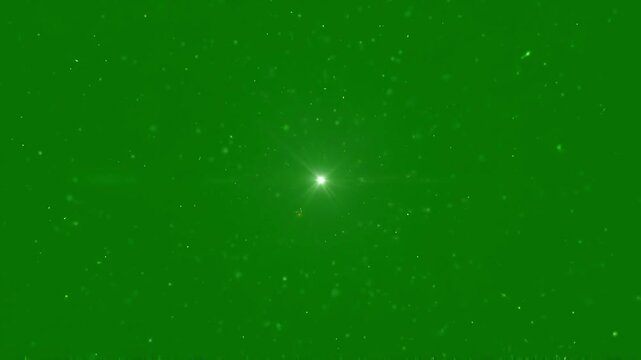 Shining Optical Lens Flare Flash Burst Sparks on Green Screen Chroma Key Background 4K Stock Footage for Video Editors Cinematic Bright Glow Star Dust Light Leak VFX Logo Reveal Transition Animation