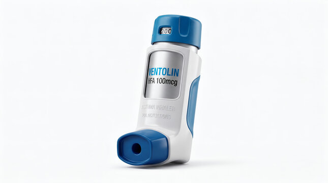 3D Medical Inhaler Cartoon Style Illustration for Asthma Treatment