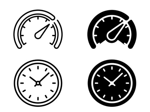 Internet speed test gauge meter measuring download and upload data vector