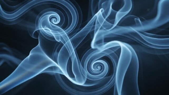 blue smoke on black background