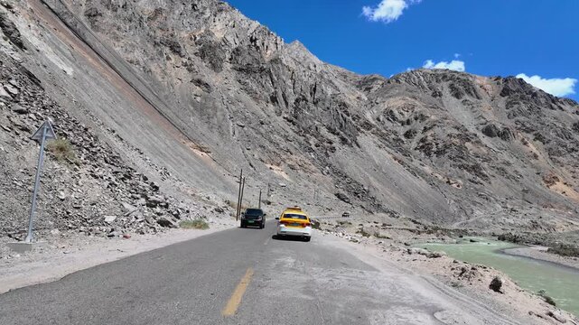 Tasha Ancient Road through the remote mountains of Xinjiang, China