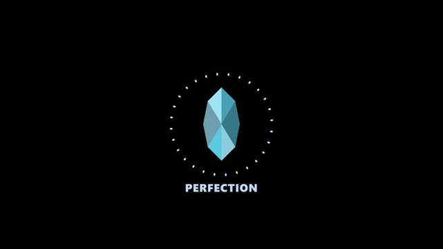 Minimal animated diamond icon representing financial excellence, value, quality, achievement and premium business performance.