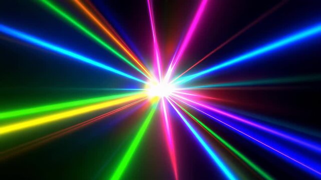 Vibrant Multicolor Light Trails Abstract Background