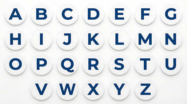 Colorful alphabet letters in a grid layout