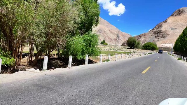 Tasha Ancient Road through the remote mountains of Xinjiang, China