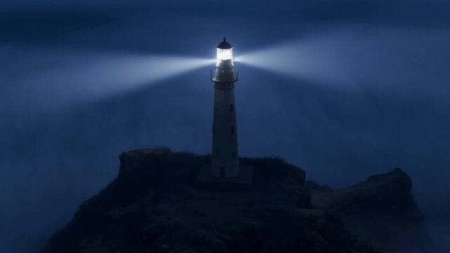 lighthouse at night