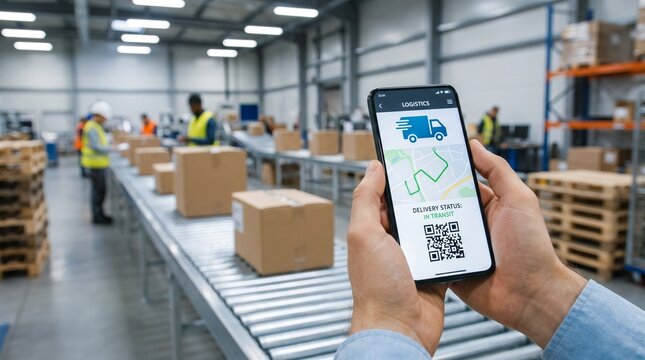 warehouse logistics management using mobile smartphone app for real time package tracking