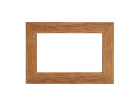 Simple wooden picture frame with empty space