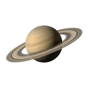 Saturn planet with rings in space illustration