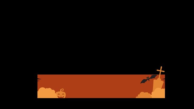 Halloween overlay for media communication channel and television with transparent background