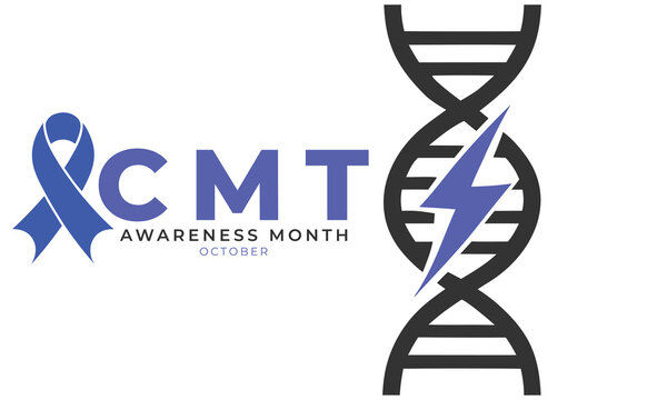 Charcot-Marie-Tooth Disease (CMT) Awareness Month. background, banner, card, poster, template, October month. Vector illustration.