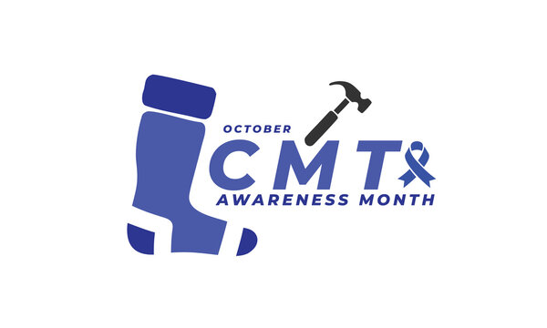 Charcot-Marie-Tooth Disease (CMT) Awareness Month. background, banner, card, poster, template, October month. Vector illustration.