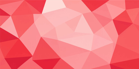 Obraz premium abstract red pink low poly geometric polygon background modern light pattern web banner design