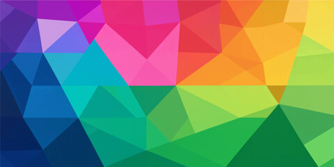 Obraz premium abstract colorful low poly geometric polygon background modern rainbow pattern web banner digital design