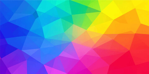 Obraz premium Vibrant multi color abstract polygon low poly background vector render for bright geometric backdrop