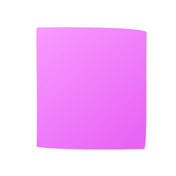 Vibrant pink square paper note for messages and creative design.