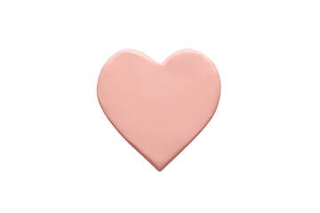 Fototapeta premium Soft pink heart shape with smooth surface