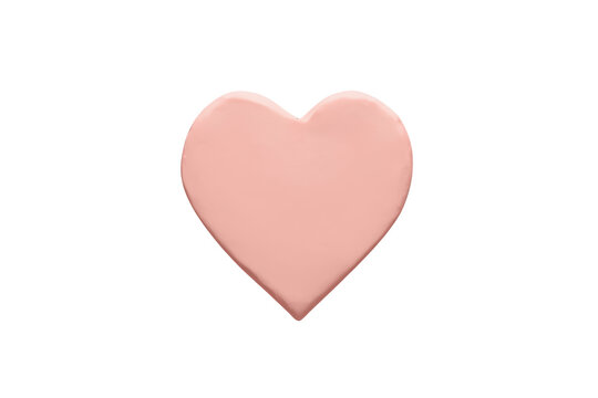 Soft pink heart shape with smooth surface