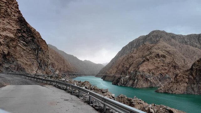 Tasha Ancient Road through the remote mountains of Xinjiang, China