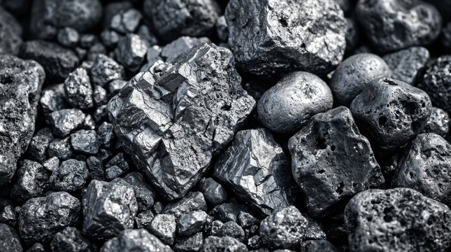 Raw platinum ore rocks showing metallic texture and dark mineral composition.