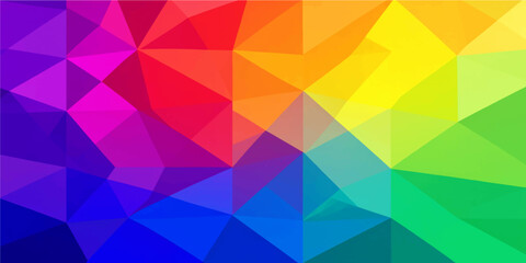Obraz premium Colorful polygonal geometric low poly background with faceted abstract texture for modern digital graphic design