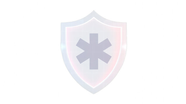 Medical shield icon with star of life symbol