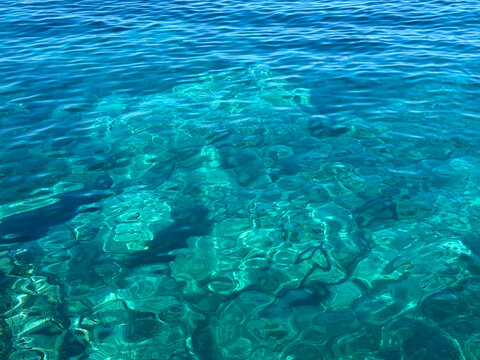 Blue azure sea clear water 