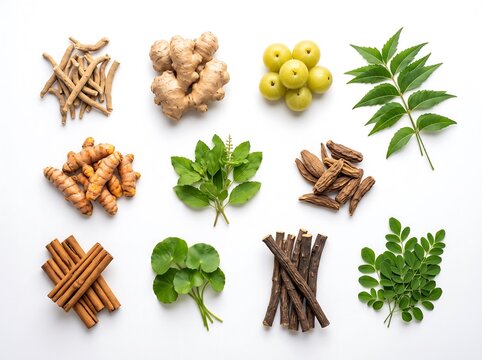 Raw Herbal Ingredients for Traditional Ayurvedic Medicine