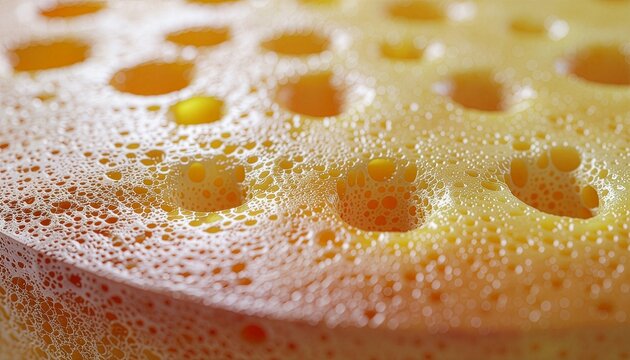 Macro View of Airy Cake Texture and Sponge Cake Crumb