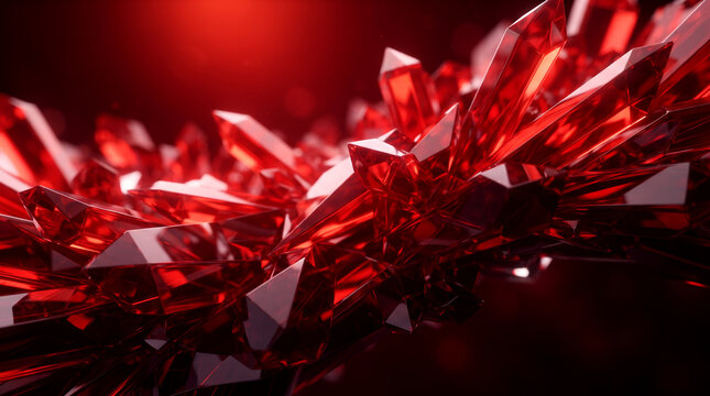 beautiful red crystals for background