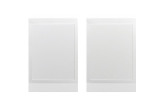 Two blank white instant photo frames for mockup design
