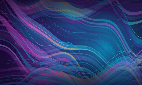 Aurora holographic waves, violet teal magenta gold layers, dreamy futuristic technology wallpaper 5