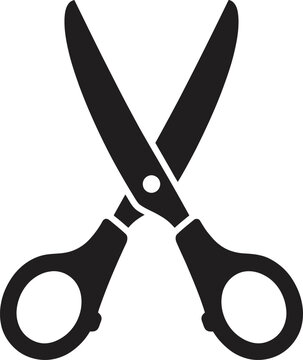 Scissors vector icon, black shears silhouette, cutting tool graphic