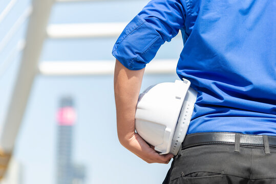 The engineer work safety control at power plant energy industry