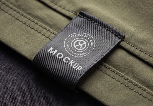 Fabric Label Tag Mockup