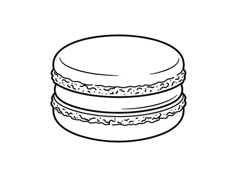 Stacked macarons with chocolate filling on top