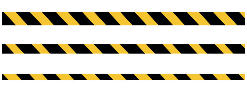 Yellow and black hazard warning stripes for construction site safety and industrial security.