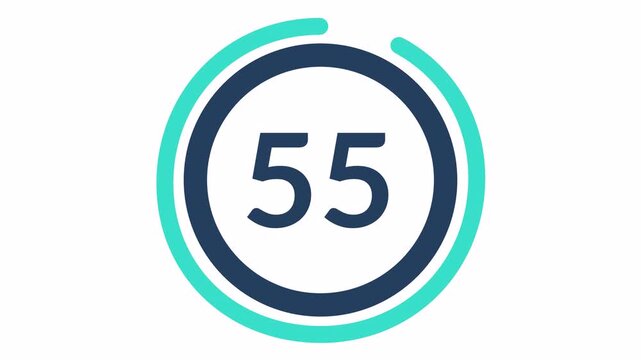 Circular 60 Seconds Timer for Dashboards and Mobile Interfaces