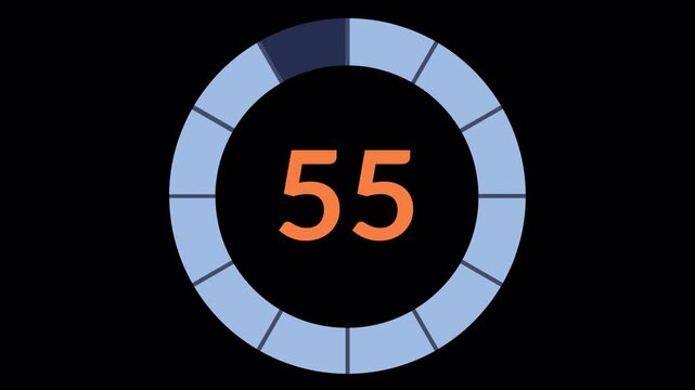 Pomodoro 60 Seconds Timer Counts Down for Productivity Apps and Study
