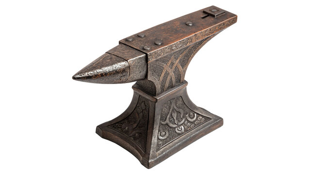 Heavy metal blacksmith anvil tool industrial hardware craftsmanship isolated on a white background