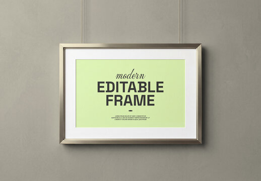Photo Frame Mockup on Wall