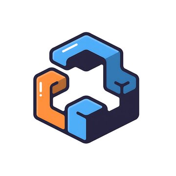 Interlocking Geometric Cubes and Cylinders Forming a Modular Shape