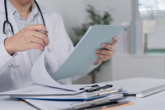 Medical Records and Clinical Documentation with Clipboard and Stethoscope for Healthcare Administration Patient Files and Hospital Workflow