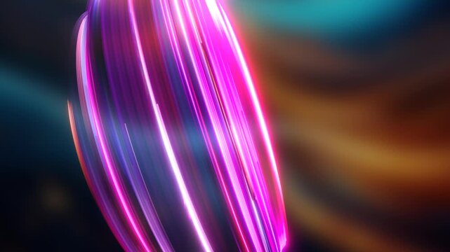 3D Render A mesmerizing display of vibrant, swirling light trails with an ethereal quality.