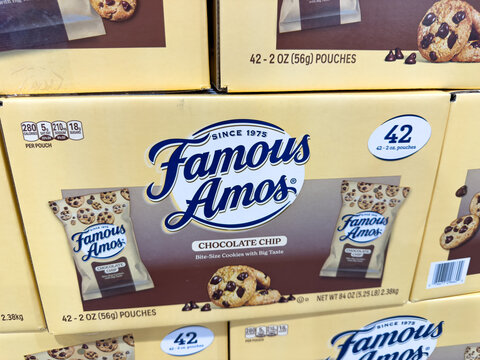 Famous Amos Chocolate Chip Cookies Multipack Box Display
