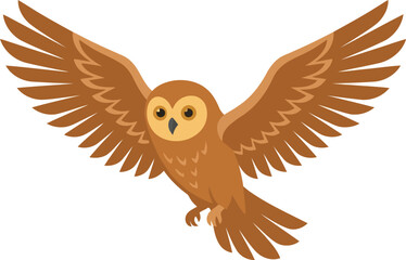Fototapeta premium Silhouette of a bird with wings spread wide, flying against a white background